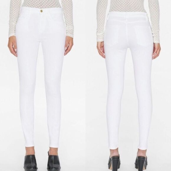 NWT Frame Le High Skinny Jeans in Blanc Size 27 - Picture 1 of 7